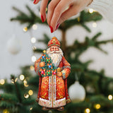 Santa's Tree of Joy Wooden Ornaments by G. Debrekht - Christmas Santa Snowman Decor - 8691418