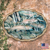 Catch the Rainbow Trout Wildlife Wall Art - J. Bergsma - Wildlife Holiday Decor - 8591674W-JB