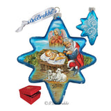 Adorno de cristal con forma de estrella del norte de G. DeBrekht - Decoración navideña - 755-032