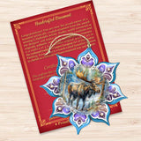 Moose Snowflake Wooden Ornaments by G. Debrekht - Nature Wildlife Decor - 8688414