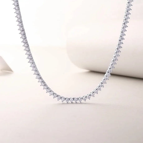 Solitude Luxury Fashion Set Mosan Diamond S925 Silver Necklace Rivaling Natural Diamonds - Lootquake