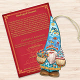 Coastal Gnome Dwarf Wooden Ornaments by G. DeBrekht - Coastal Holiday Decor - 8611014