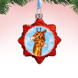 Adorno de jirafa de vidrio con mercurio de G. DeBrekht - Decoración navideña de vida silvestre - 771016