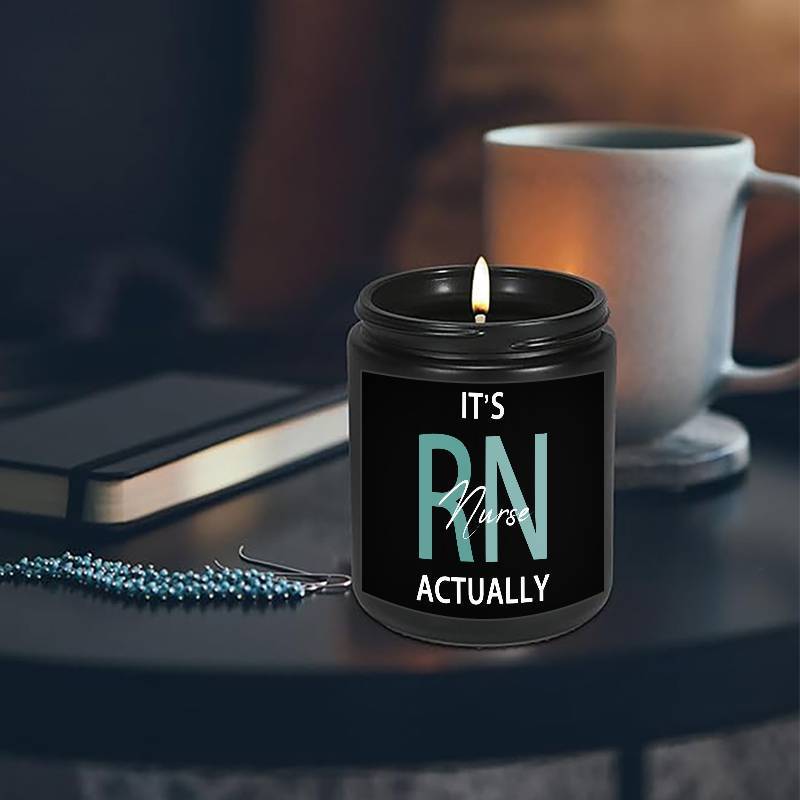 1pc Lavender Scented Candle 5.3oz Soybean Wax Best Nurse Ever Gifts Idea for Women Men RN Friend Nursing Supervisor Bestie Guy Cowoker Him Her on Practitioner School Nurse Graduation Thank You Appreciation Birthday Christmas
