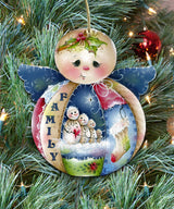 Home for The Holidays Wooden Ornaments Set of 3 by Jamie Mills-Price - Christmas Santa Snowman Decor - 8100037S3-MP