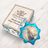 Coastal Decorations  Sailboat Keepsake Glass Ornaments by G. Debrekht - Coastal Holiday Decor - 777401