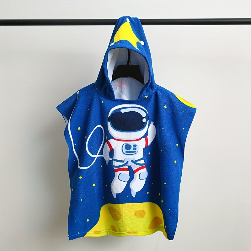 Toalla de baño infantil, bata de baño con capucha y estampado de dibujos animados, toalla de microfibra suave para niños, manta suave, toalla de playa usable, imprescindible para la playa, artículos de baño
