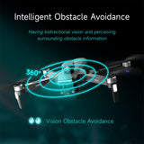 Nuevo dron W5, transmisión de imagen digital de larga distancia (5900 metros), motor sin escobillas superpotente, estabilizador electrónico antivibración de tres ejes EIS, posicionamiento preciso GPS en exteriores, cámara 4K HD, ángulo de visión de 360°.