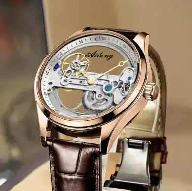 Automatic Mechanical Watch Creative Hollow Male Watch Generation Silicone Band Watch - Lootquake