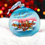 Northern Light Ball Glass Ornament by G. DeBrekht - Christmas Santa Snowman Décor - 73418