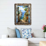 Arte mural con ventana de pueblo costero de G. DeBrekht Coastal Decor - 8492105W