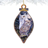 Night Watch Owls Wooden Ornaments by J. Bergsma - Wildlife Holiday Decor - 8591902-JB