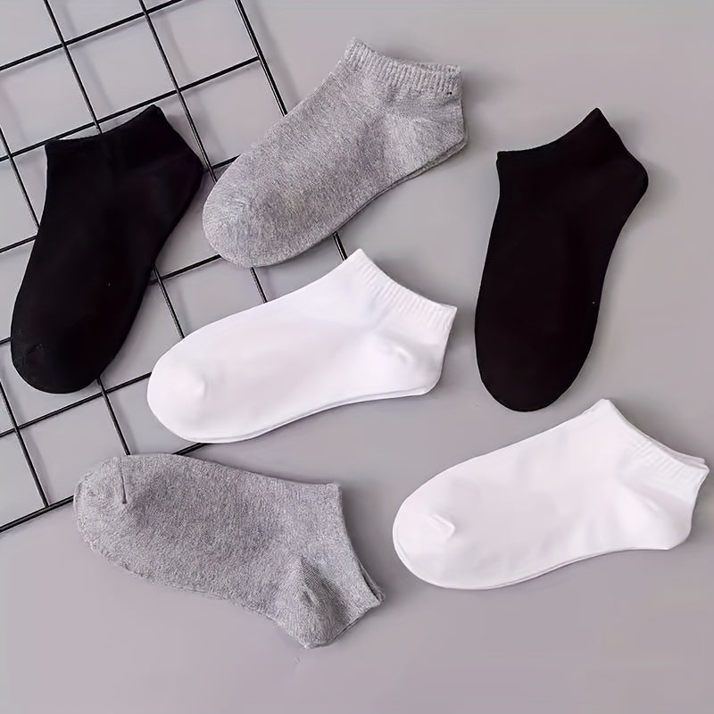 Calcetines tobilleros esenciales (1/5/10/20/30 pares): suaves, ligeros, de corte bajo, versátiles y cómodos para mujer.