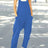 Ladies' Solid Color Button Pocket Design Fashionable Jumpsuit - Lootquake