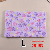 Manta rectangular para mascotas, resistente a la suciedad y para todas las estaciones - Cómoda cama con estampado de pata de perro y corazón (1 unidad)