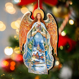 Blessing Home Angel Wooden Ornaments by G. DeBrekht Nativity Holiday Decor - 8611021