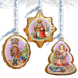 Nutcracker Mercury Glass Ornaments Set of 3 by G. Debrekht - Christmas Decor - 770149S3