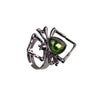 Retro Black Spider Rhinestone Ring