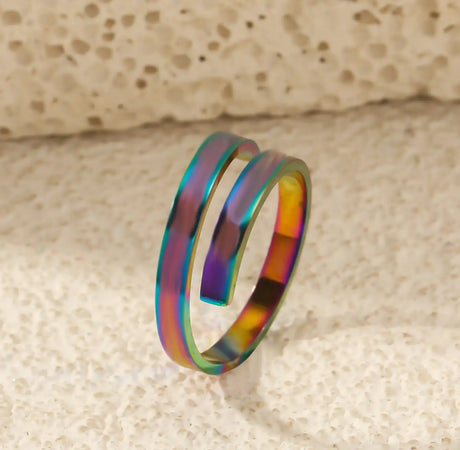 Design Titanium Steel Cross Open Adjustable Ring - Lootquake