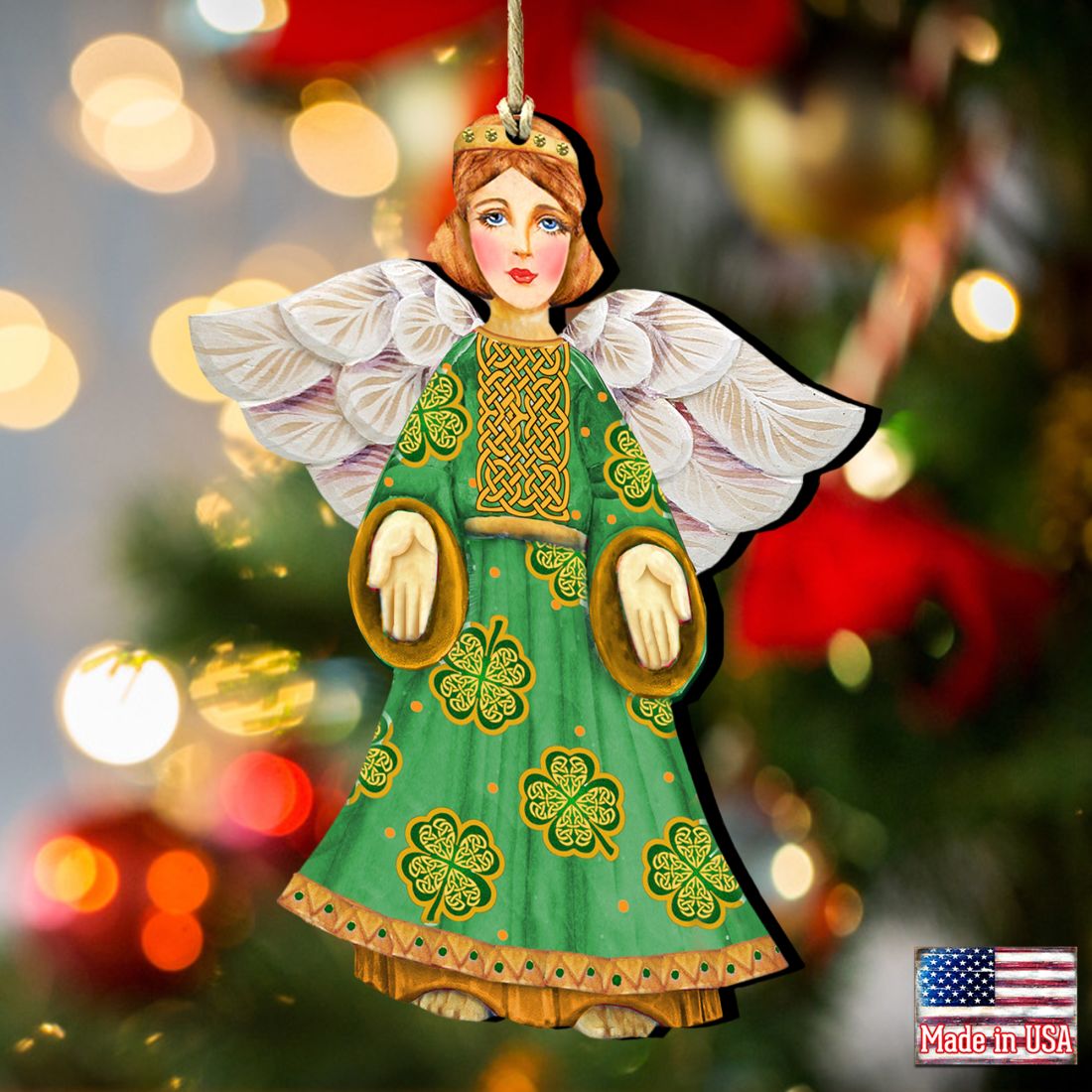Celtic Angel Christmas Wooden Ornaments by G. DeBrekht - Celtic Decor - 8152723