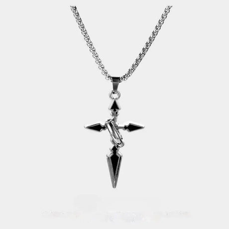 Minimalist Hip Hop Ring Cross Necklace - Lootquake