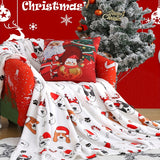 1 manta navideña de felpa, suave y cómoda, ideal para sofá, oficina, cama, camping, viajes, regalo de Navidad.