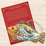 Native Fish Christmas Wooden Ornaments by G. DeBrekht - Coastal Holiday Decor - 8126132
