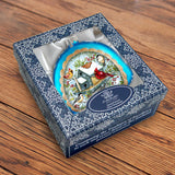 Mercury Glass Birdhouse - Winter Cardinals - Christmas Tree Decor by Susan Winget - Welcome Winter - Handmade Gift - Handblown Glass - 756-115-SW