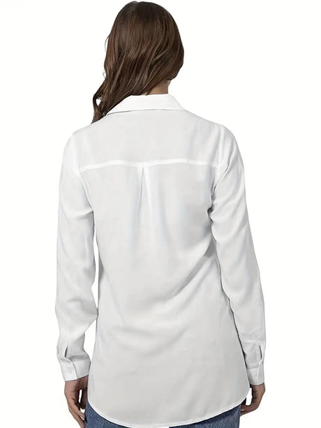 Simple Casual Long-sleeved Shirt, Versatile In All Seasons. - Lootquake