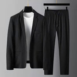 White Men's Casual Suit Jacket Men's Spring And Summer - Lootquake