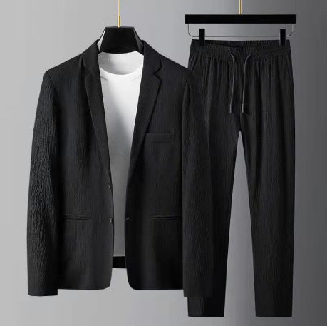 White Men's Casual Suit Jacket Men's Spring And Summer - Lootquake