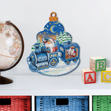 Christmas Train Christmas Door Decor by G. DeBrekht - Christmas Santa Snowman Decor - 8112180H