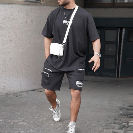 Casual T-shirt Shorts Set Men's Two-piece Suit - Lootquake
