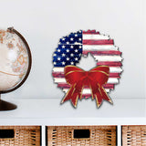 Corona navideña con la bandera estadounidense para puerta de G. DeBrekht - Decoración navideña estadounidense - 8185302H