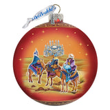 The Journey of the Three Wise Men Glass Ornament Limited Edition by G. DeBrekht - Inspirational Nativity Decor - 73860-3
