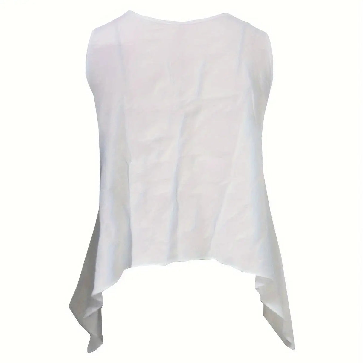 Women's Solid Color Sleeveless Casual Irregular Vest Top - Lootquake