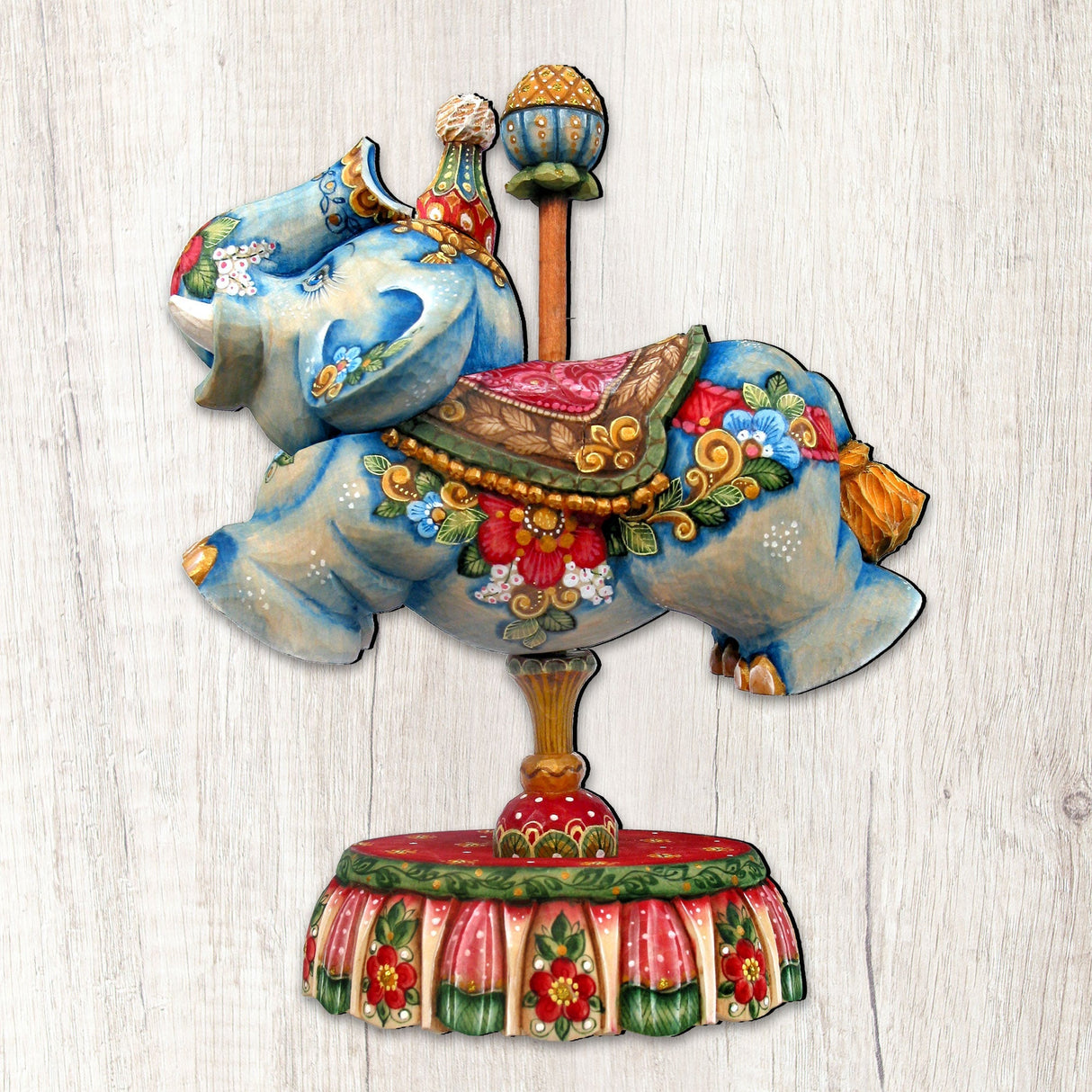 Carousel Elephant Christmas Holiday Door Decor by G. DeBrekht - Carousel Holiday Decor - 8114043H