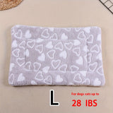 Manta rectangular para mascotas, resistente a la suciedad y para todas las estaciones - Cómoda cama con estampado de pata de perro y corazón (1 unidad)