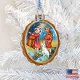 Drummer and Shepherd Boy Mercury Glass Ornament by G. DeBrekht - Nativity Holiday Decor - 772074