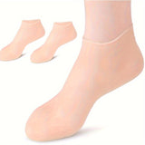1 par de calcetines hidratantes de gel de silicona ultrasuave: hidratan y nutren los pies secos, los talones agrietados y la piel áspera con comodidad sin aceite y con aloe vera. Perfectos para pedicura y uso diario.