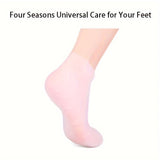 Lot de 2 chaussettes en gel de silicone pour le soin des pieds, hydratantes et anti-crevasses, pour le massage, anti-peaux mortes, soulage la douleur, sans alcool, de qualité familiale, sans alimentation électrique.