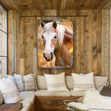 Arte mural de madera con cabeza de caballo de Nature Wonders - Decoración de vida silvestre - 95374B
