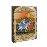 Flight to Egypt Wooden Gold Plated Religious Orthodox Sacred Icon - Inspirational Icon Decor - 85016