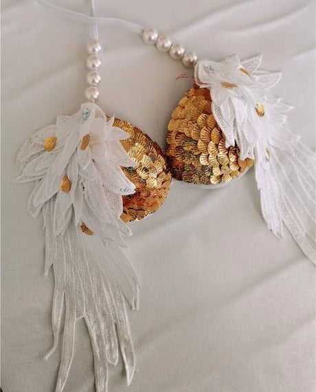 Handmade Sequined Mermaid Scale Bikini Lingerie - Lootquake