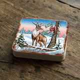 Deer Wooden Cork Coasters Gift Set of 4 by Nature Wonders - Nature Wildlife Decor  - 95379C-S4