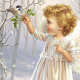 Little Winter Blessings Wooden Wall Art by D. Gelsinger - Nativity Holiday Decor - 95658B-1427