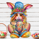 Easter Bunny Girl Holiday Door Decor by G. Debrekht - Easter Spring Decor - 8652765H