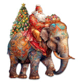 Decoración navideña para puerta con Papá Noel y elefante de G. Debrekht - Decoración navideña - 8611043-2H