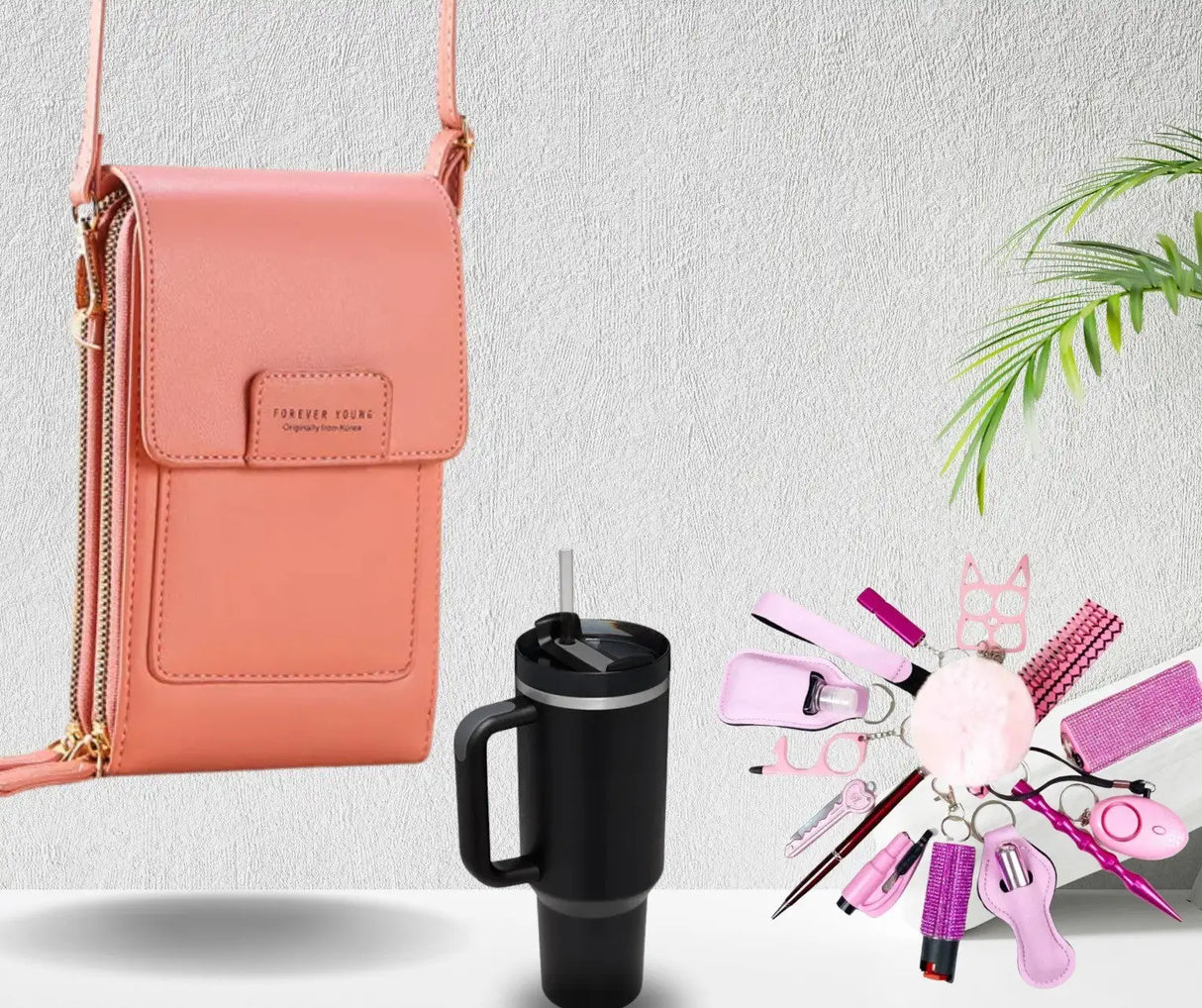 Viral Cellphone Purse Safety Set With Tumbler - Lootquake