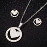Collares de acero inoxidable con forma de corazón para mujer
